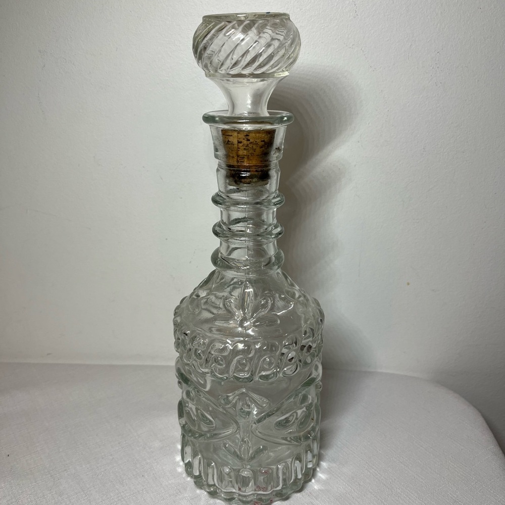 JIM BEAM 1966 Pressed Crystal Scotch DECANTER The Door Knob. Rare